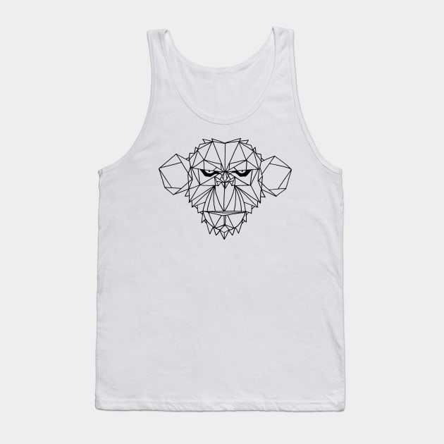 Monkey Face Tank Top by elcaballeros